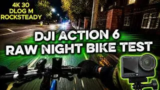 DJI Action 6 Night Ride Test — Low-Light Cycling RAW Footage!