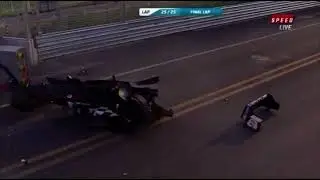 First ever formula E race Prost Heidfeld crash ￼ Beijing 2014 ￼