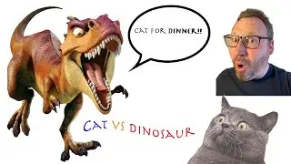 Cat vs Dinosaur !! 🦕 🦖 😆