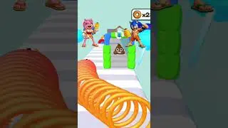 OMG! AMY ROSE & SONIC IS A SLITHER SPRING TRAPPED BY AMY ROSE LAUGH SONIC!😲 #shorts #games #gaming