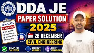 #DDA JE paper solution 26 December 2025 #civil engineering 