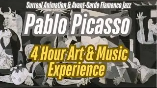 🖌️ Picasso&rsquo;s Masterpieces in Motion | Surreal Animation & Avant-Garde Flamenco Jazz 🎷🎸| 4-Hour music