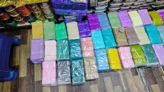 Laxmi saree fall wholesale shop in Hyderabad//wholesale manufacturer of pure cotton Laxmi saree fall