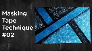 Abstract Painting using Masking Tape for Beginners