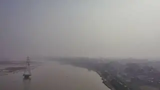 First Time Flying a Drone at Kanpur Ganga Barrage 🚁😄 | Amazing Aerial Views