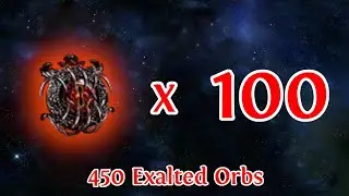 PATH OF EXILE 3.18 - OPENING 100 UBER ELDER WATCHER'S EYES - OVER 450 EXALTED ORBS WORTH OF JEWELS!!