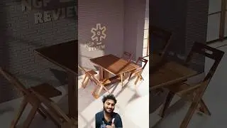 Design of Folding Solid Wood Dining Table with Chairs. #smartfurniture