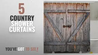 Top 10 Country Shower Curtains [2018]: Fabric Shower Curtain Country Decor by Ambesonne , Old Wooden