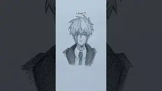 Draw Lance Crown in 7 Level #shorts #anime #mashle #animedrawing