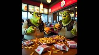 Shrek's Cheesy Feast : Burger King Takeover! 🍔🧀