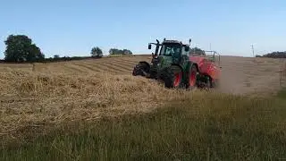 Fendt 718 baling rape straw 2018