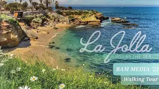 4K Walking Tour of La Jolla Cove 2021 | San Diego California Adventure 