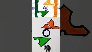 Independence Day India 🇮🇳 Flag Painting 🎨🖌️ #shorts #viral #trending #india #flag #painting #art