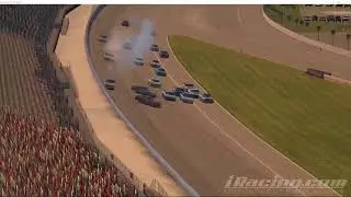 Last lap Big One in iracing B Open (The Biggest one)