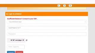 e district insufficient balance contact to your dsp Today 2023 || e district problem 2023 ||