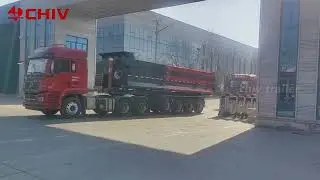 Delivery of 4 Axles 30CBM Tipper Trailer
