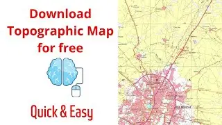 How to download topographic map for free in pdf format, learn step by step in english