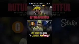 MS Dhoni could return as csk captain vs DC !! #msdhoni #csk #msd #dc #cricket #shorts #viral