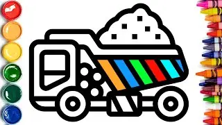 How to Draw a Dump Truck Step by Step | Easy Dump Truck Drawing
