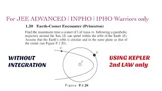 EARTH COMET ENCOUNTER AGAIN  | WITHOUT INTEGRATION | JEE ADVANCED | OLYMPIAD