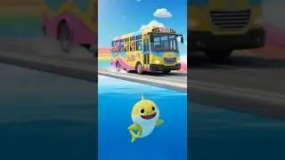Baby Shark 🦈 & JoJo Bus 🚍 | Kids Fun Video | Nursery Rhyme Short #Shorts #DreamScreenAI #youtubeai
