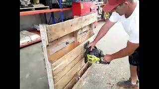RYOBI GAS POWERED CHAINSAW, BIN WITH GARDENING TOOLS, ATV LOADING RAMP & TACKLE BOX