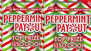 🍬PEPPERMINT PAYOUT TICKETS 🍬 SCRATCHING MY XMAS TICKETS EPSODIE 3