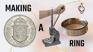 Making a Coin Thumb Ring with Swedish Wraps - DIY Coin Ring Tutorial!