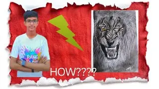 Realistic lion drawing part 2(hair and background #art #realistic