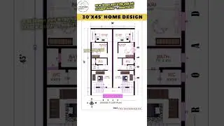 30X45 House Plan For Two Brothers | 1350Sqft House Plan 🏠 150gaj HOUSE PLAN #trending #home #house