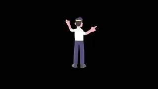 3D Cartoon Male Pilot Character Turntable | Pilot Giving Direction & Side Point 360&deg; Showcase