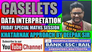venn diagram problem solving approach | data interpretation by deepak sir | live-9th April 2021|#SBA