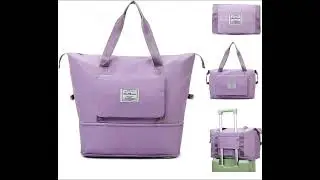 #Bag, Foldable Bag, Expandable  Duffel Waterproof Large Travel Handbag Overnight Bag for Women