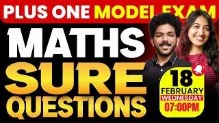 Plus One Maths Model Exam | Sure Questions | Exam Winner