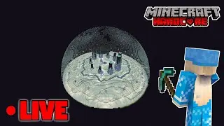 Hardcore Minecraft LIVE - Winter MEGABUILD work (21.4k + day world)