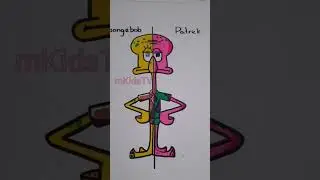Drawing Squidward Patrick edition using posca markers #shorts#youtube shorts#song