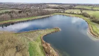 Aerial views of Witney's OTHER lake (26 March 2025)