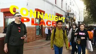 See how Walking around Connaught Place, New Delhi looks !