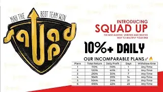 NEW BSC STAKING MONEY MAKER - SQUADUP - MY SAFEST WAY TO DOUBLE MY BNB - STRATEGY ~10% 1 DAY CYCLES