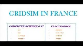 GRIDSIM IN FRANCE