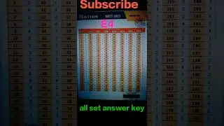 NEET UG 2023 Answer Key Code E4 | #neet2023 #latest #answerkey #medicalstudent #education #shorts