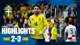 Highlights futsal herr | Sverige–Kroatien 2–3 | Tuff förlust trots stark insats