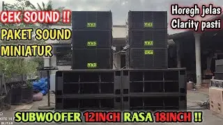 CEK SOUND PAKET MINIATUR BALAP SUB 12INCH RASA 18INCH !!