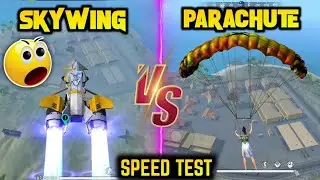 SKYWING VS PARACHUTE | LANDING SPEED TEST - GARENA FREE FIRE