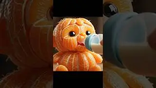 orange baby cute drink milk #trending #cartoon #baby