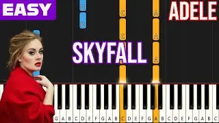 Adele - Skyfall | EASY Piano Tutorial for Beginners