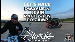 Softail VS Trike: Dwayne & Kevin Race Back to Camp! #harleydavidson #sturgis #racing