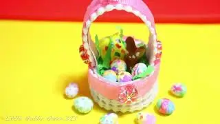 Miniature Basket for Dolls & Easter Eggs | 1:6 Scale