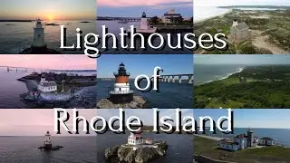 4k Rhode Island Lighthouses - Relaxing Drone Scenery with Ocean Sounds