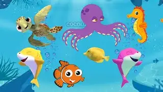 Baby Shark song video for toddlers Nursery rhymes kids song Animals Sea part 624